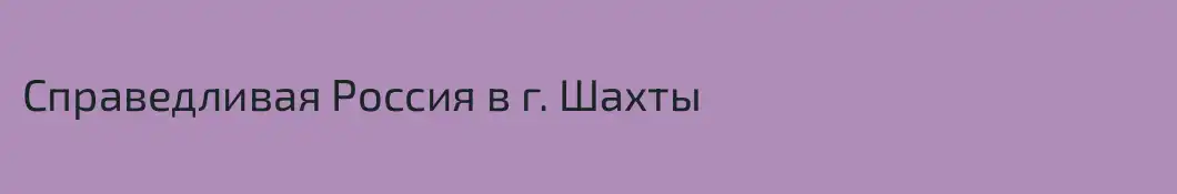 Справедливая Россия в г. Шахты